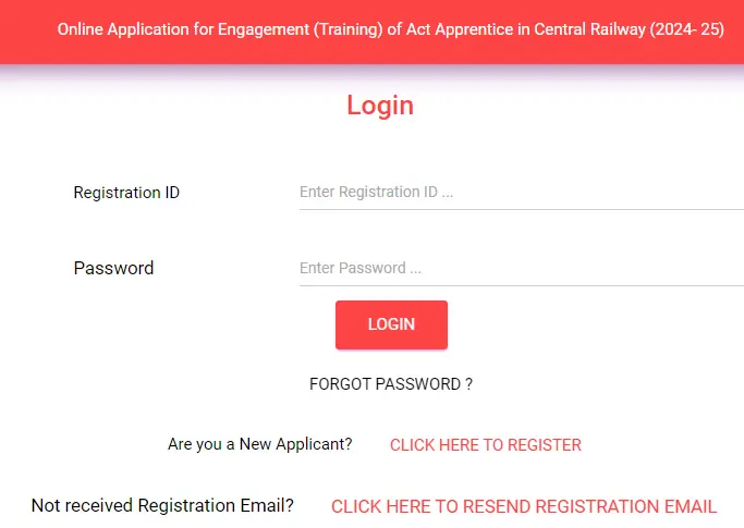 Central Railway Apprentice Recruitment 2024 Apply Online