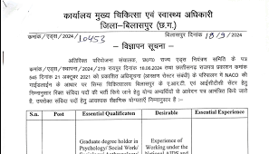 CMHO Bilaspur Vacancy 2024
